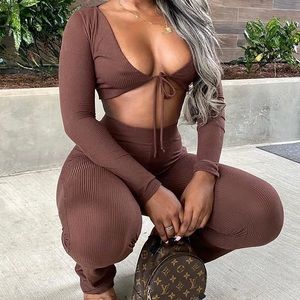 -Fashion Nova 2 piece set Looking Fine Pant Set. Set is new.